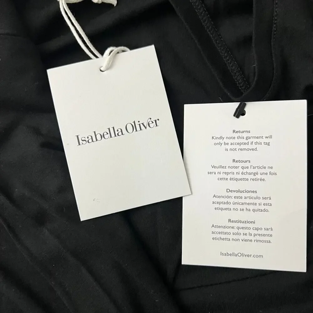 Isabellla Oliver Ivybridge Maternity Dress Black Long Sleeve Size 4/ US 10 NEW - Picture 10 of 12